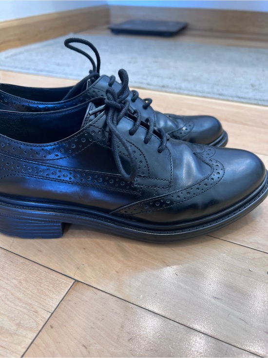 GEOX Ultra Comfort Black Leather Wingtip Brogue Oxfords Women\'s Size 37 US 6.5-7 main image 11